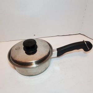 Saladmaster 6-3/4” Stainless Steel Sauce Pan  18-8 Tri-Clad with lid Heavy Duty